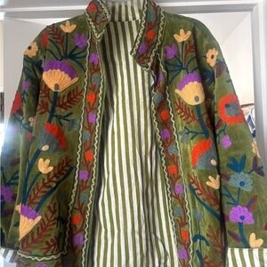 Embroidered Green Jacket